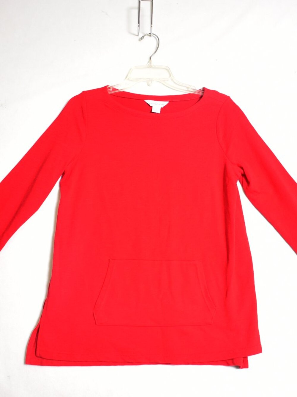Liz Claiborne Women's Knit Top 3/4 Sleeve Round Neck Size Small Red